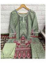 Heavy Cotton Green Eid Wear Printed Readymade Pakistani Suit